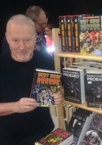 Stephen Jones at the PS Publishing table at FantasyCon 2015 in Nottingham on October 25th, 2015.