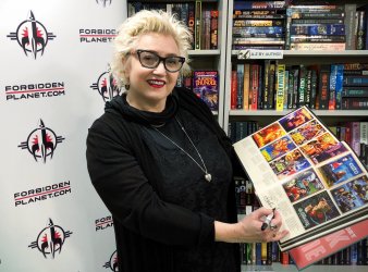Barbie Wilde at signing in London
